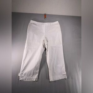 Women’s Talbots Perfect Skimmer Curvy White Capri Size 16 #849